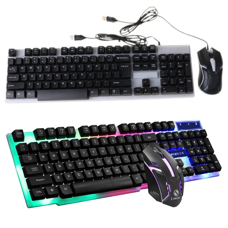 Computer Replacement Accessories GTX300 USB Wired 104 Keys RGB Backlight Gaming Mouse Keyboard Combos Set Gifts for kids
