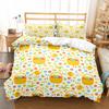 Cartoon Rabbit Duvet Cover Set Twin Queen Colorful Eggs Bedding Set Microfiber Floral Comforter Cover For Girls Boys Easter Gift