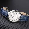 18-11mm 20-12mm Crocodile Genuine Leather Watchband For Cartier Blue Balloon Wsbb0025 Bracelet Watch Men's Women's Replace Strap