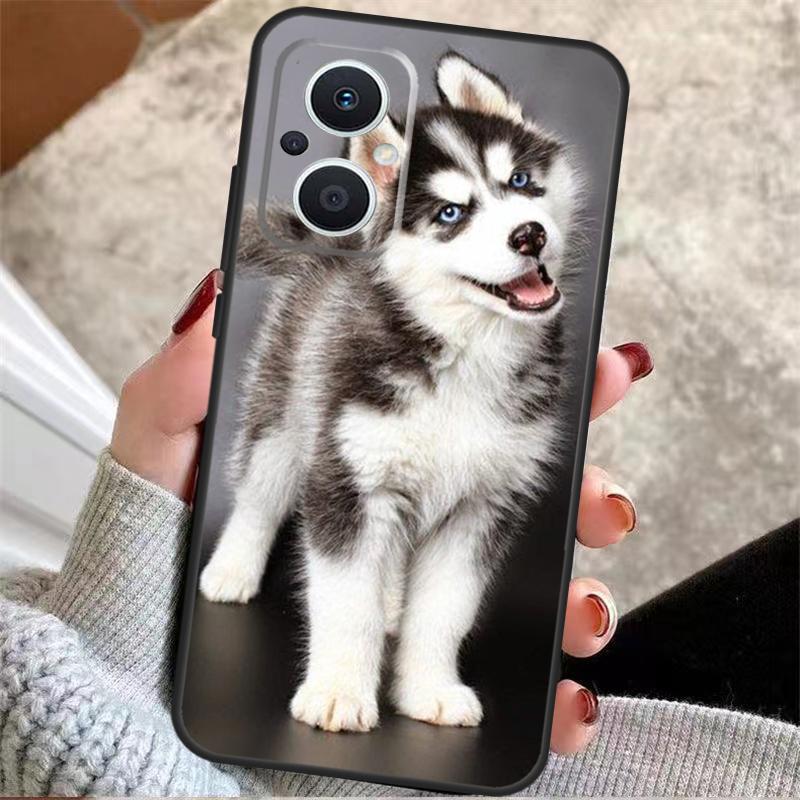 Animal Husky Puppy For OPPO Reno 14 12 11 10 13 Pro 8T 11F 12F 13F 14F 7 8 Lite OPPO Find X9 X8 X6 X5 Pro Case