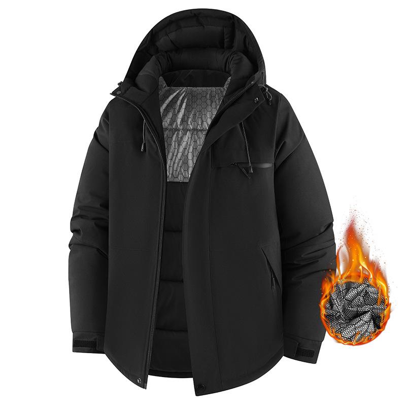 Couple's Graphene Cotton Jacket Thickened Winter Warmth, Windproof, Waterproof Outdoor Mountaineering Clothing Couple's Coat Cotton Jacket