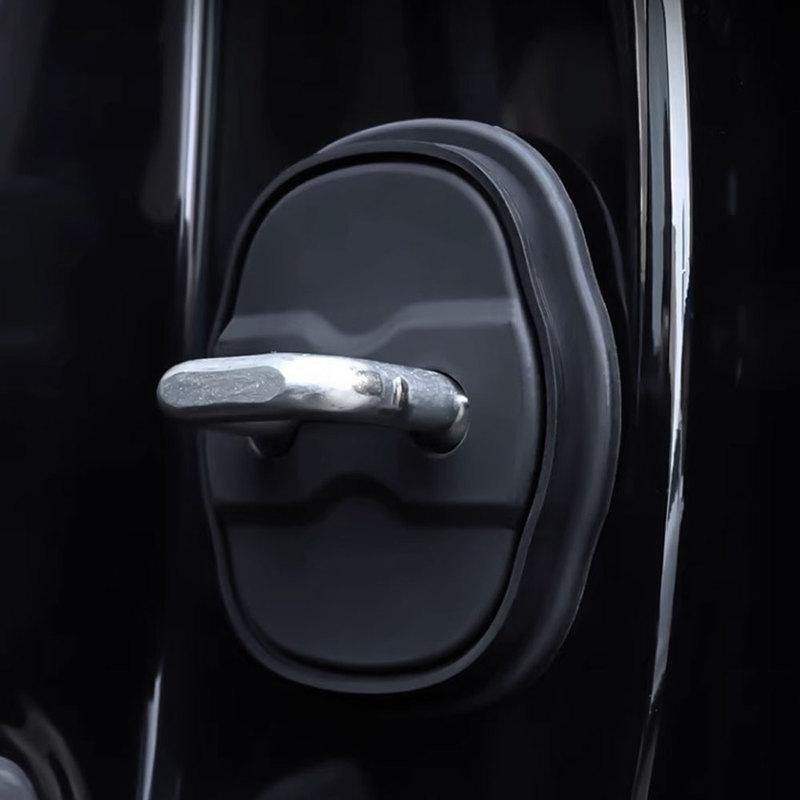 For NISSAN Altima 2010- Silicone Car Door Lock Buckle Protection Cover Elastic Anti-Collision Shock Absorbing Pad