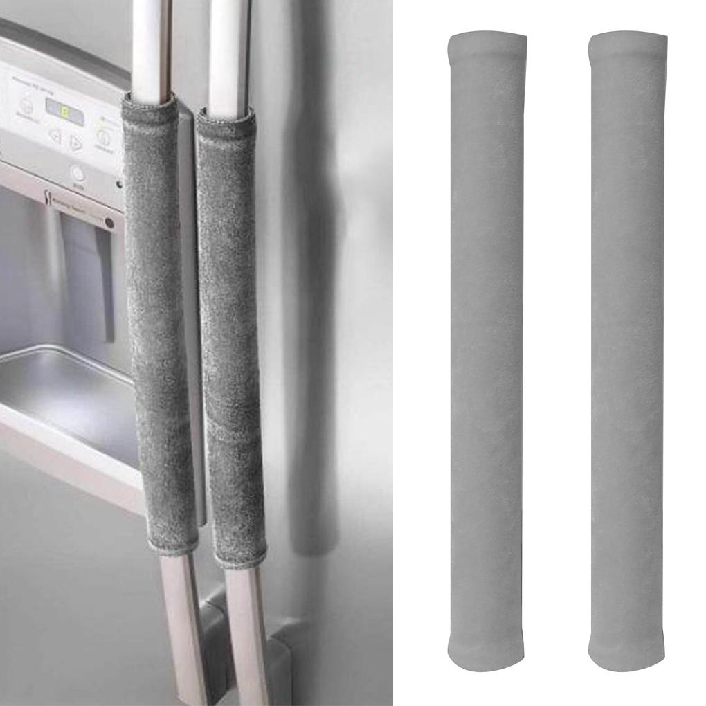 Pack of 2 Refrigerator Door Handle Cover Decoration Microwave Cabinet Fridge Fingerprint Protector Gloves for Household