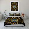 Blue and Yellow Shield Bedding Set Bedding Duvet Cover Set Duvet Cover Pillowcases  (1 * Duvet Cover 2 * Pillowcases, without duvet insert)