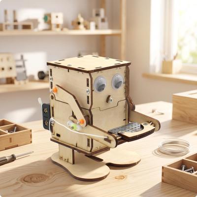 DIY Robot Kit Science Puzzle Teaching for Classroom, Students, Hobby Builders
