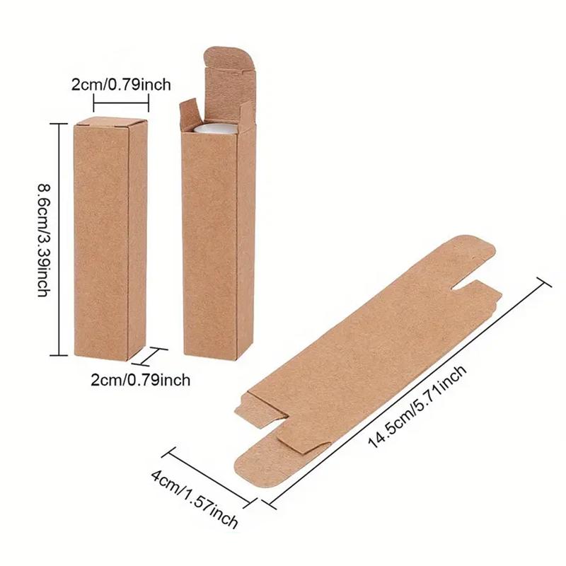 WTEMPO Rectangle Kraft Paper Gift Boxes Suitable for Jewelry Lip Balm Lipstick Small Long Presents Packaging and Shipping Cases