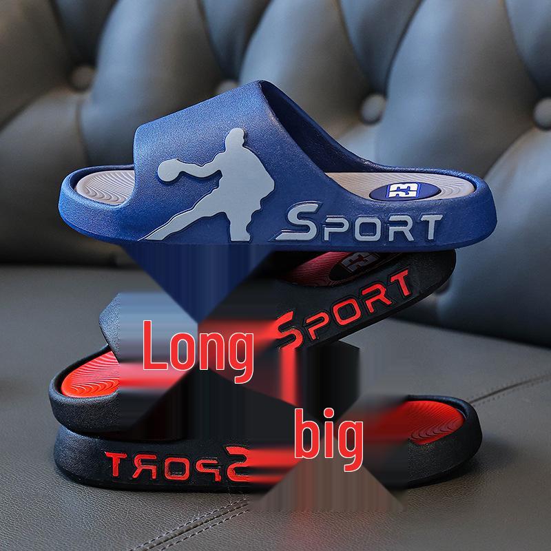 Černé a červené sportovní chlapecké pantofle, měkká podrážka, protiskluzové, dětské sandály, nejprodávanější.