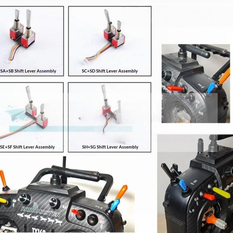 1Pcs Rc Drone Aircraft Parts Tx16S Remote Control Switch Sasb Scsd Sesf Shsg Side Grip Accessories