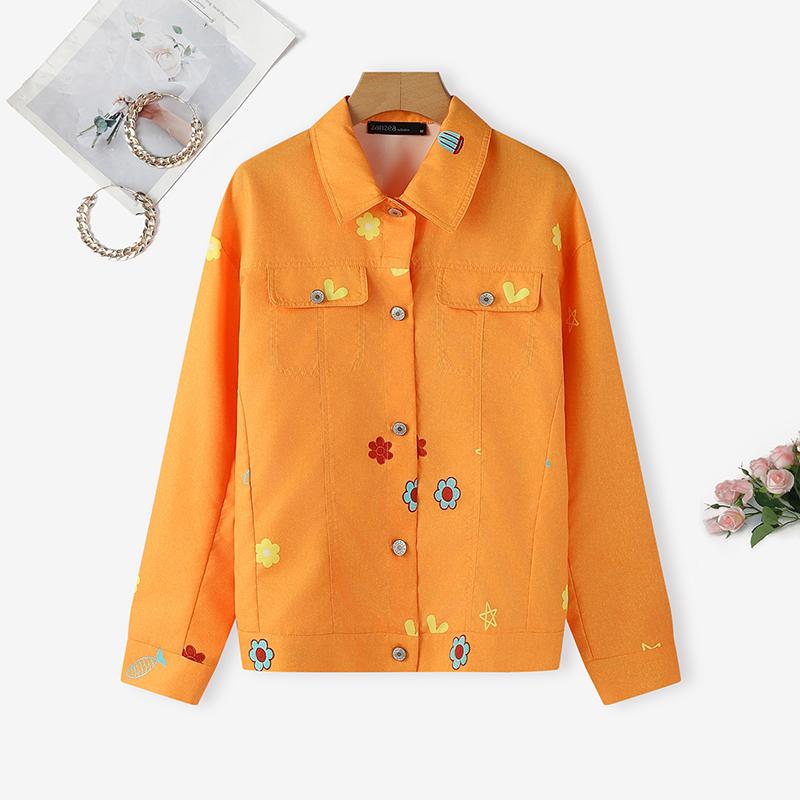 ZANZEA Women Casual Turn Down Collar Long Sleeve Print Blouse