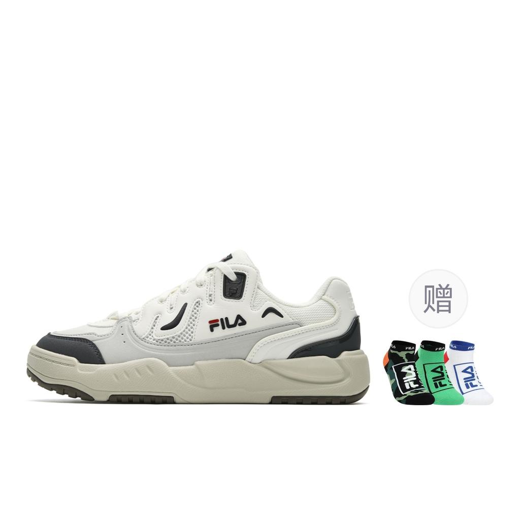 Men's Sneakers FILA COMP Skate Shoes Men's Low-top White Cotton Candy/Shadow Black Gray