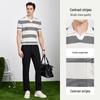 Men's Linen-Cotton Blend Knitted Polo Shirt