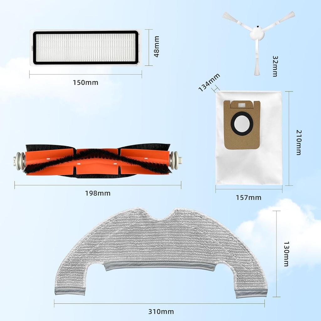 For Accessories Dreame Bot D10 Plus RLS3D Robot Vacuum Cleaner Hepa Filter Mop Main Side Brush Dust Bag Replacement Parts