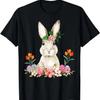 Osterhase Blumen Stirnband Hase Fröhlich T-Shirt