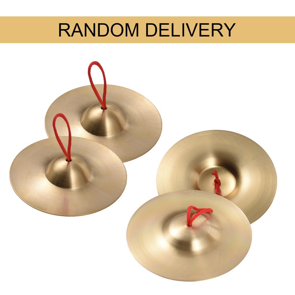 1 Pair 5.8in Mini Small Brass Hand Cymbals Gong Band Rhythm Beats Percussion Copper Musical Instrument for Opera and