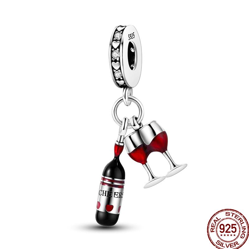 New Copper Lipstick High Heels Cosmetics Exquisite Fashion Beaded Beads Suitable For Pan Original Bracelet Diy