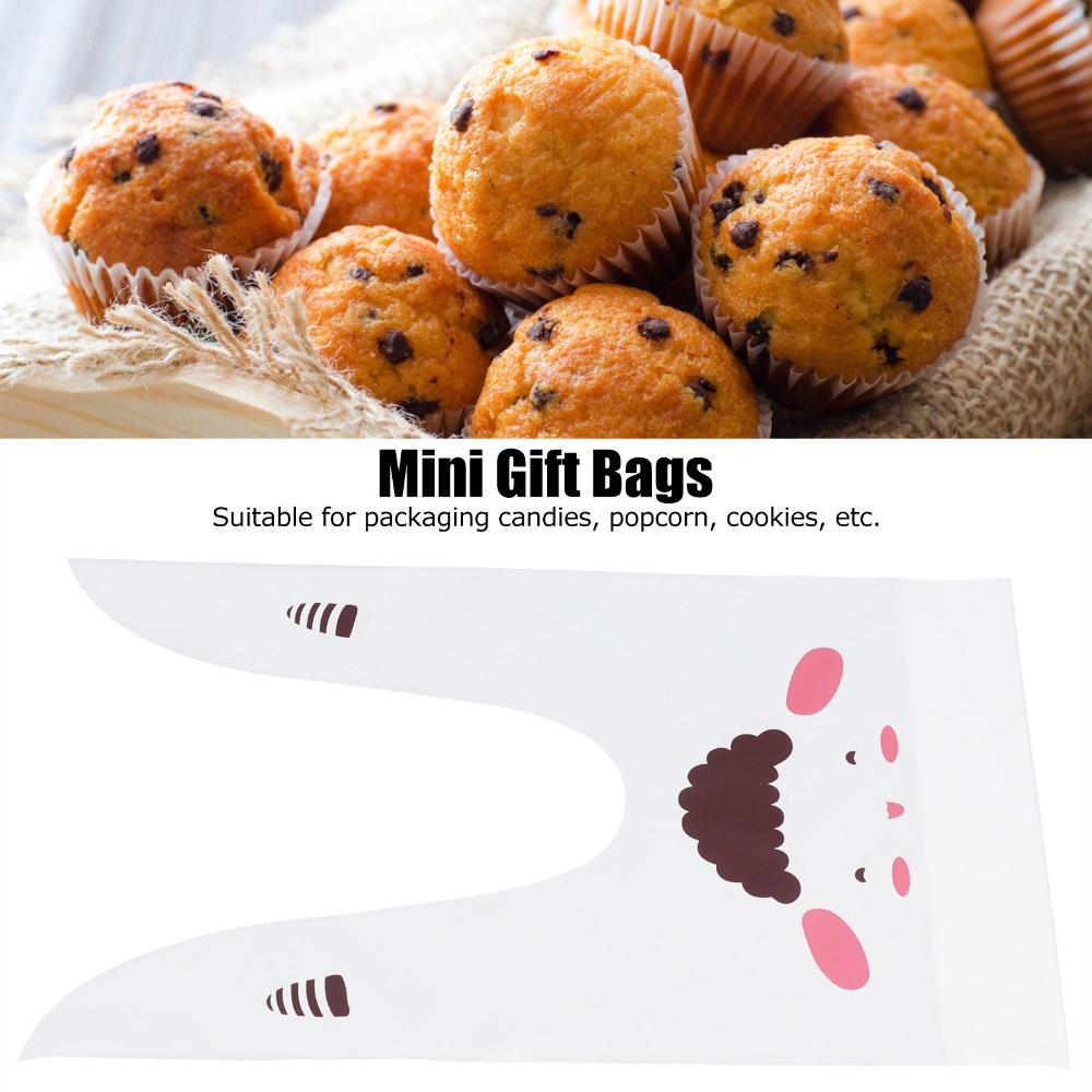 50PCS Long Ear Treat Bags Bunny Sheep Mouse Print Snack Packaging Bag Qingtuan Snack Gift Packaging