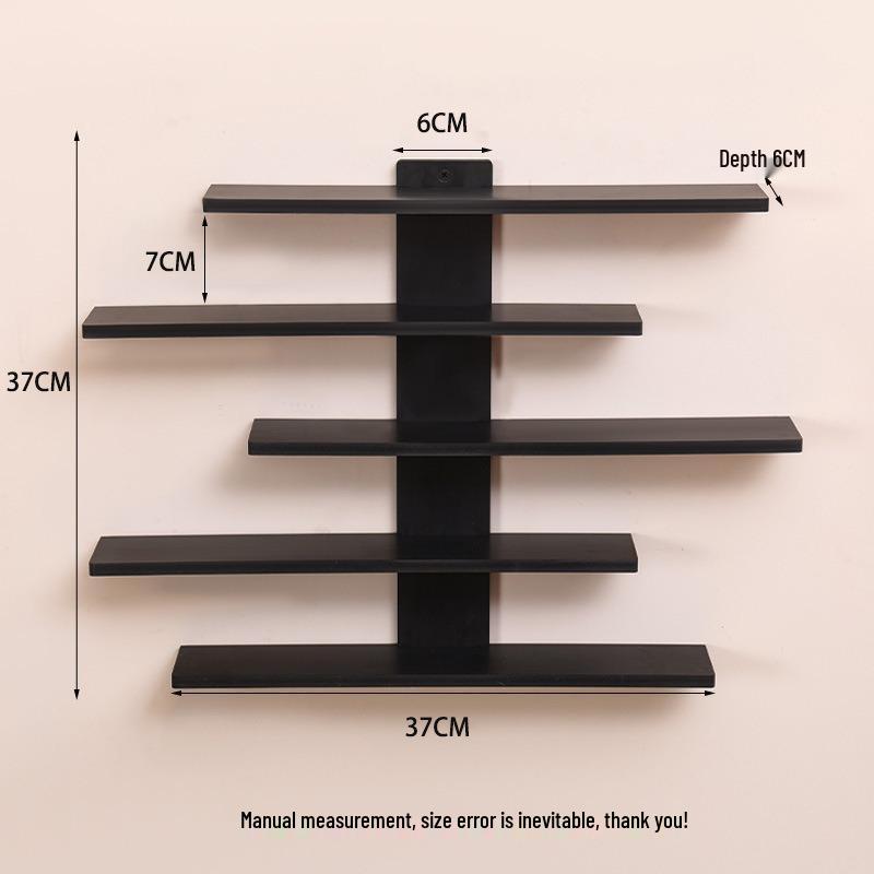 Multi-layer Wooden Storage Rack for Bathroom and Kitchen Walls