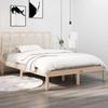 Vidaxl Bed Frame, Solid Wood, 135X190 Cm, Double
