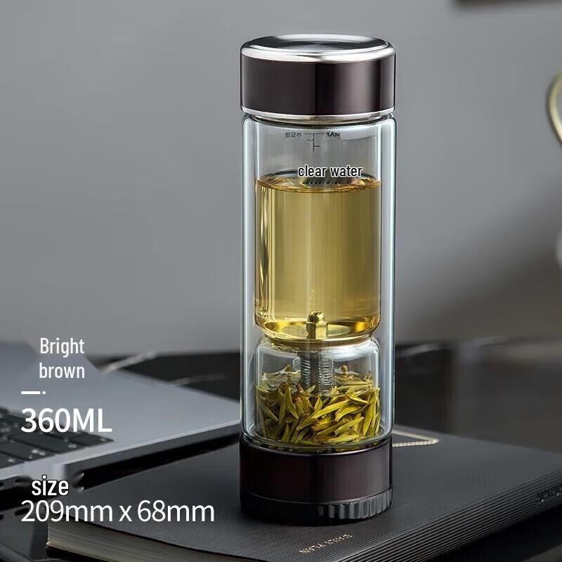 SHIMIZU Portable Tea Infuser Double-Wall Glass Bottle