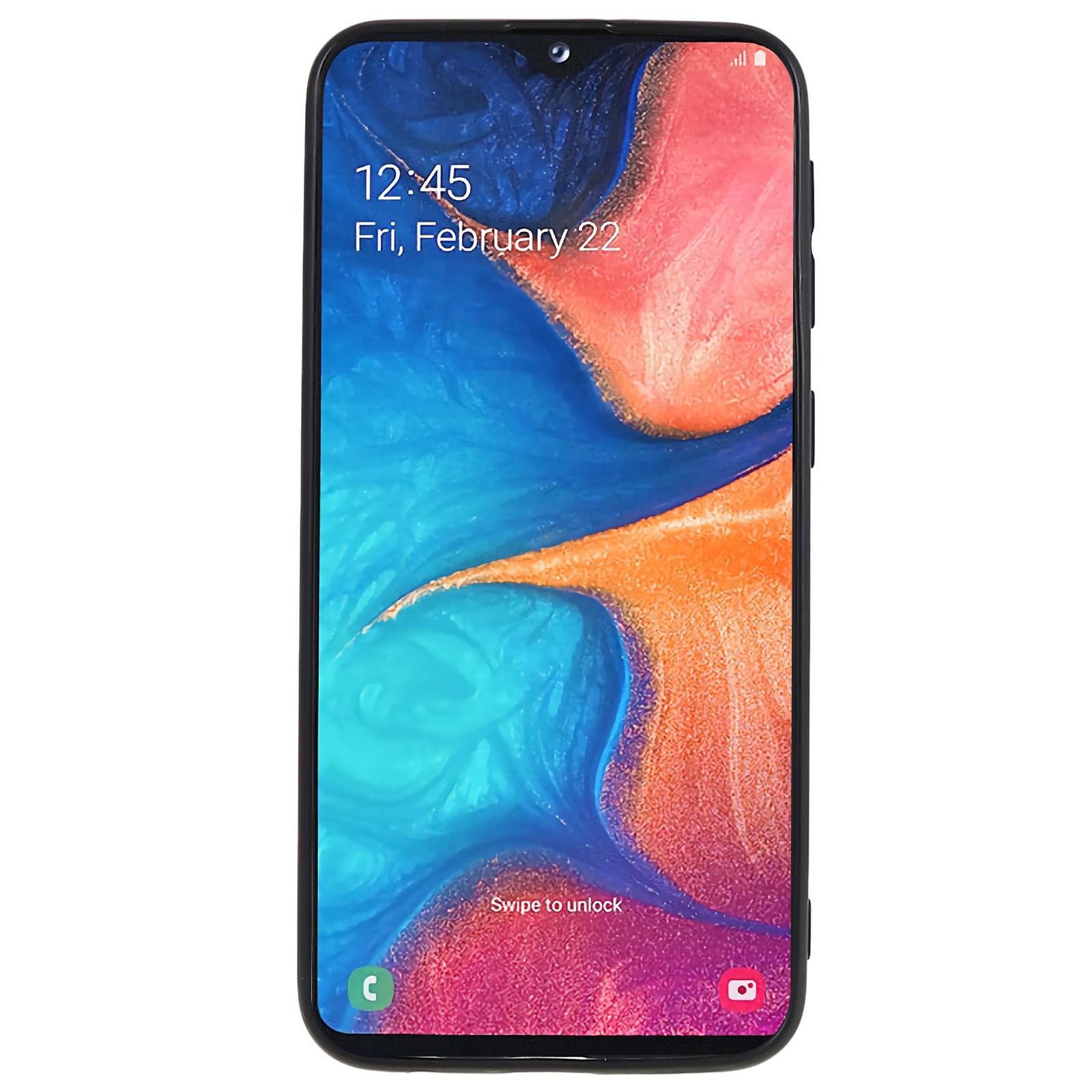 

For Samsung Galaxy A20e Raised Bezel Protection Phone Case Black Matte Flexible TPU Protective Cell Phone Cover A