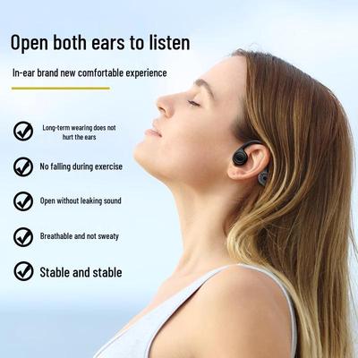 Waterproof True Bone Conduction Wireless Earphones with Ultra-Long Battery Life for Running