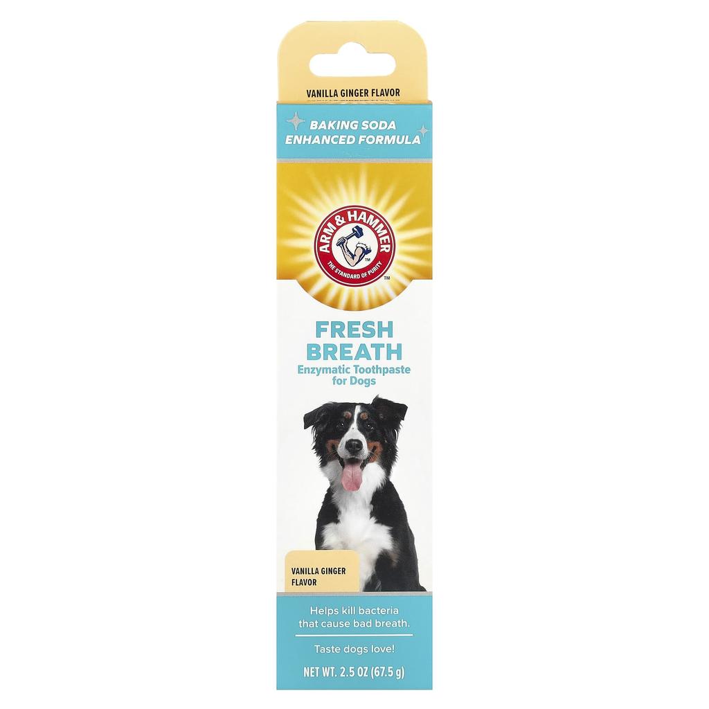 Arm & Hammer Breath Control, Enzyme Toothpaste, Dogs, Vanilla Ginger, 67.5G(2.5Oz)