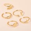 Fashion Niche Design Sense Versatile Opening Adjustable Ring, Gold Stacked Fashionable Simple Ring