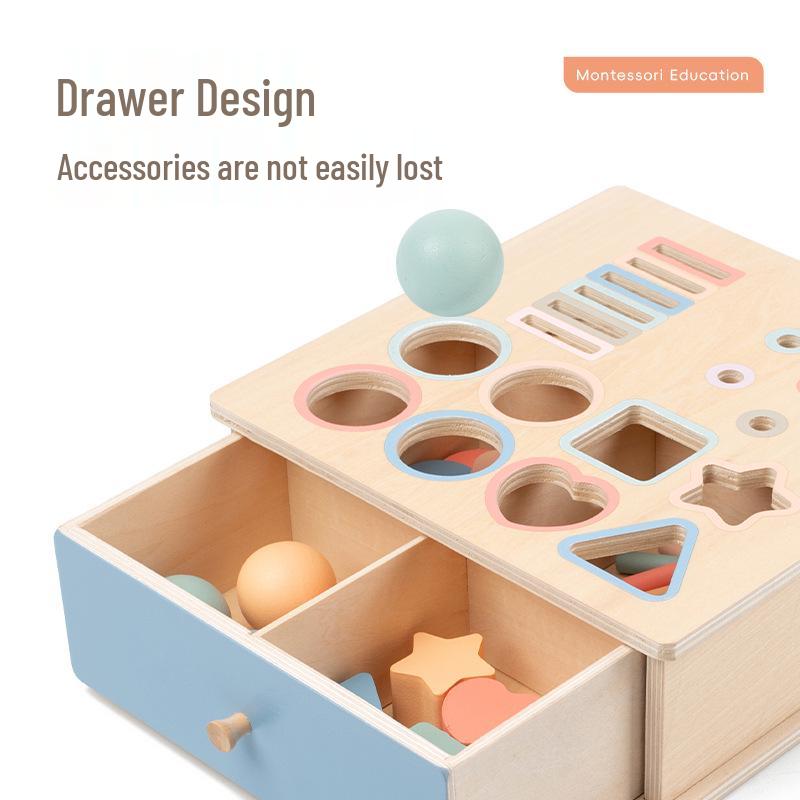 Montessori Pädagogische Münzbox: Farben- & Formerkennungsblöcke für Babys & Kleinkinder