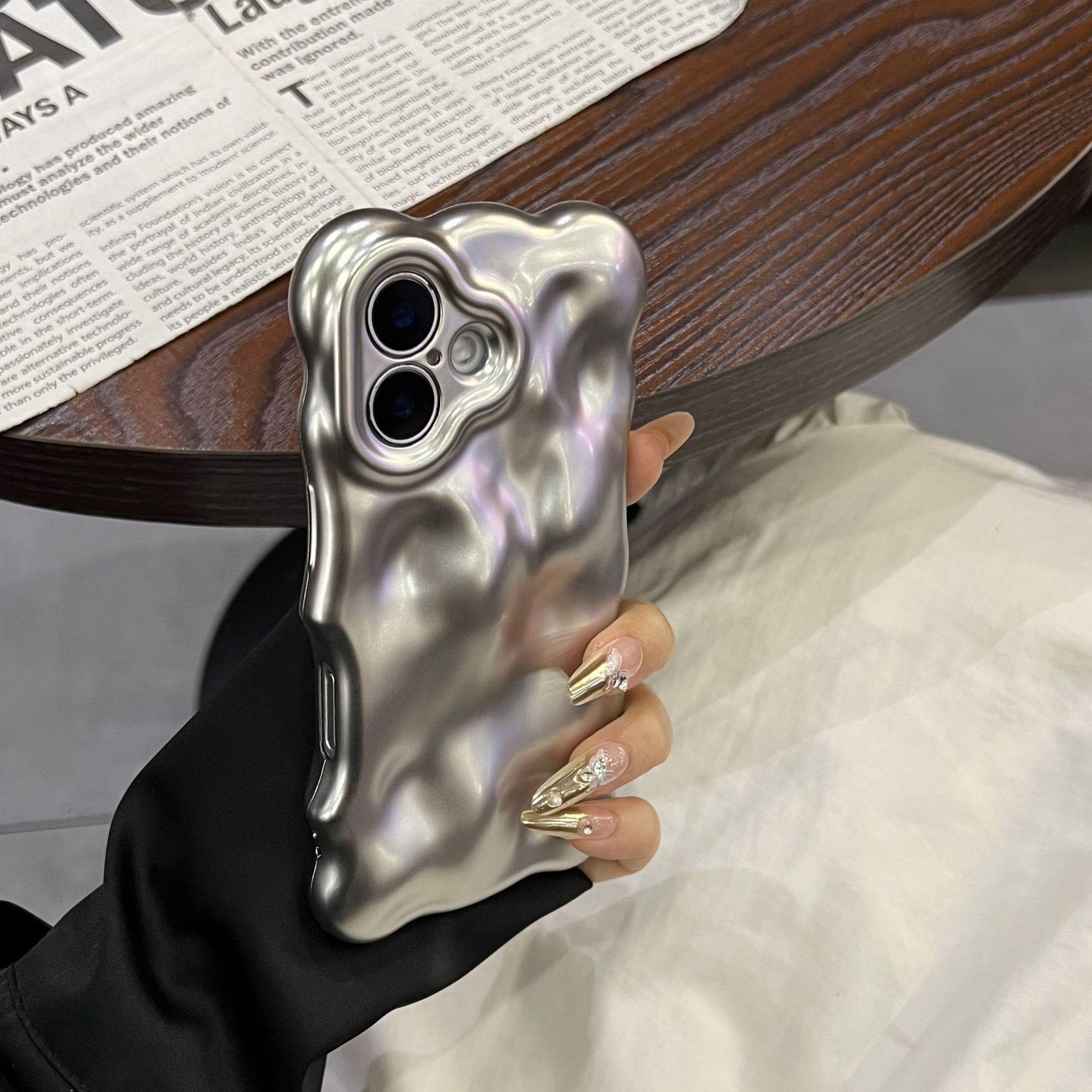 High-end Electroplated Matte Bubble Case Compatible with iPhone 17 Pro Max Apple 16 Phone Case 15/14 Soft Case 11(without Packaging）