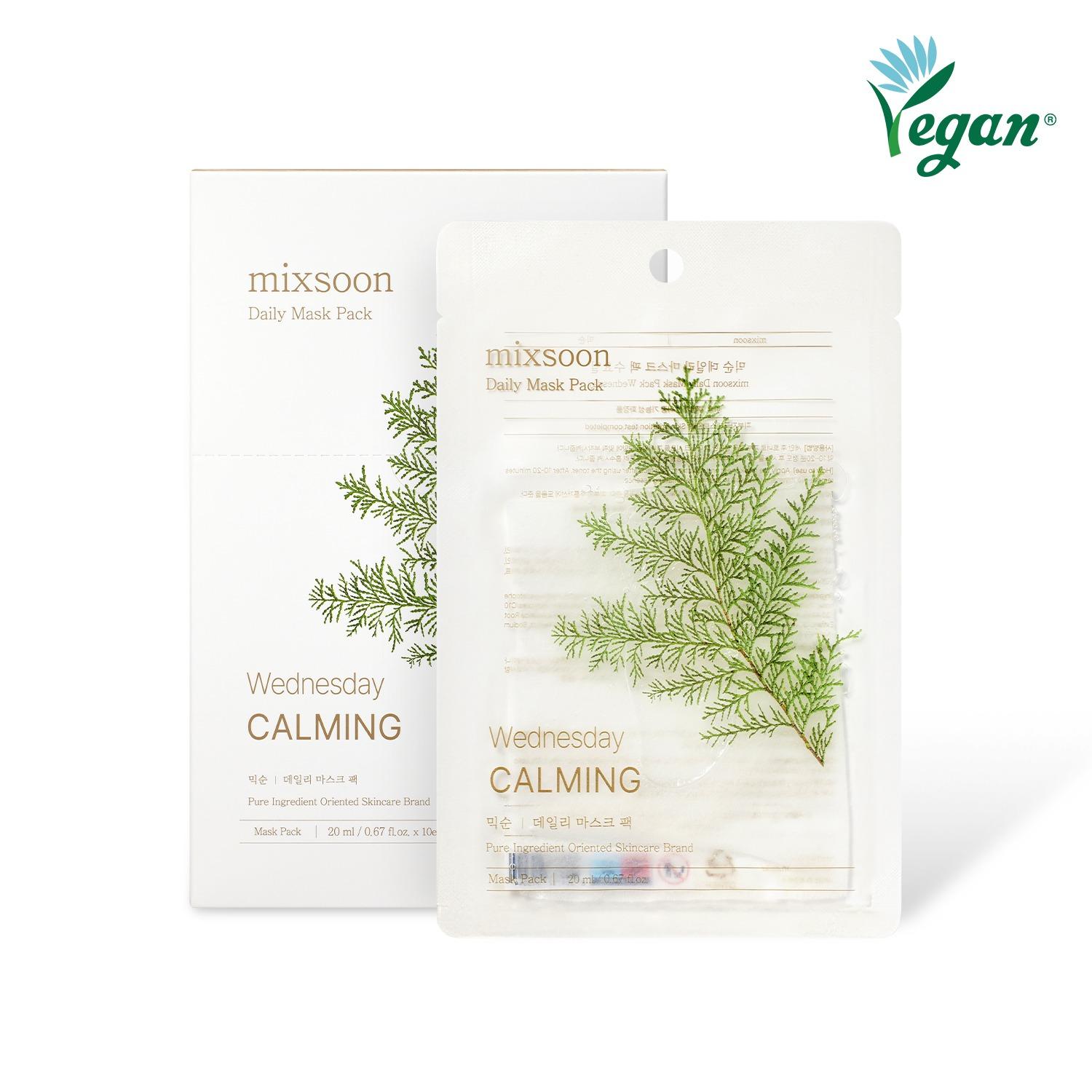 Mixsoon Daily Mask Pack Wednesday (10 Pack) Elasticity & Skin Texture (Wednesday) Authe...