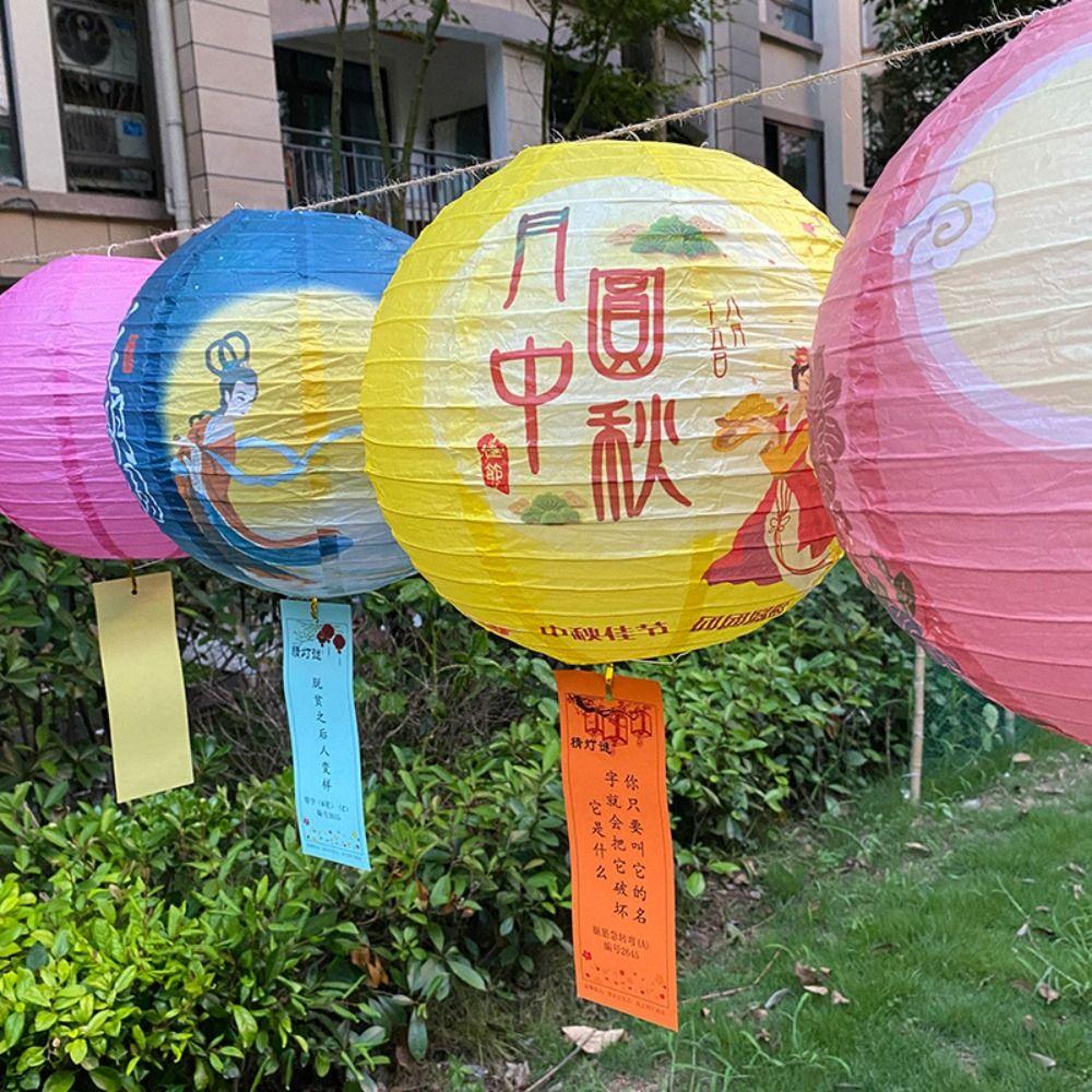 Traditional Festival Antique Lantern Luminous Round Paper Lantern  Lantern Festival