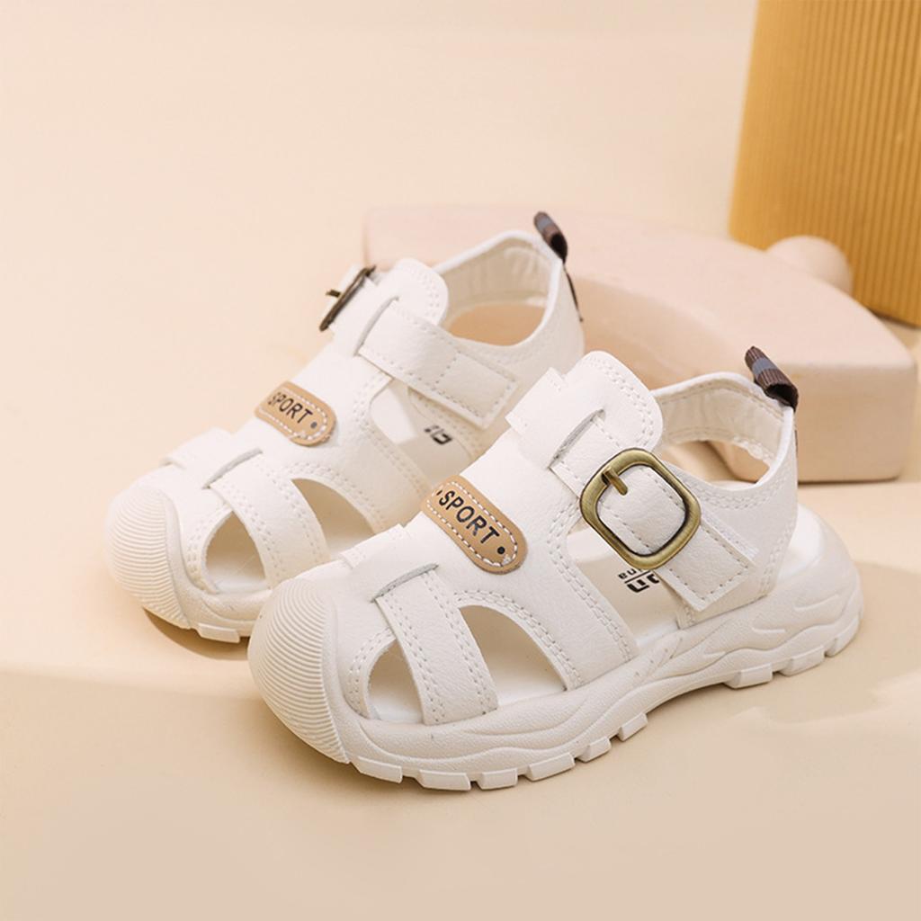 Kids Soft Sole Sandals Sport Style Open Toe Beach Shoes Adjustable Hook and Loop Closure Non Slip Lightweight Outdoor Footwear