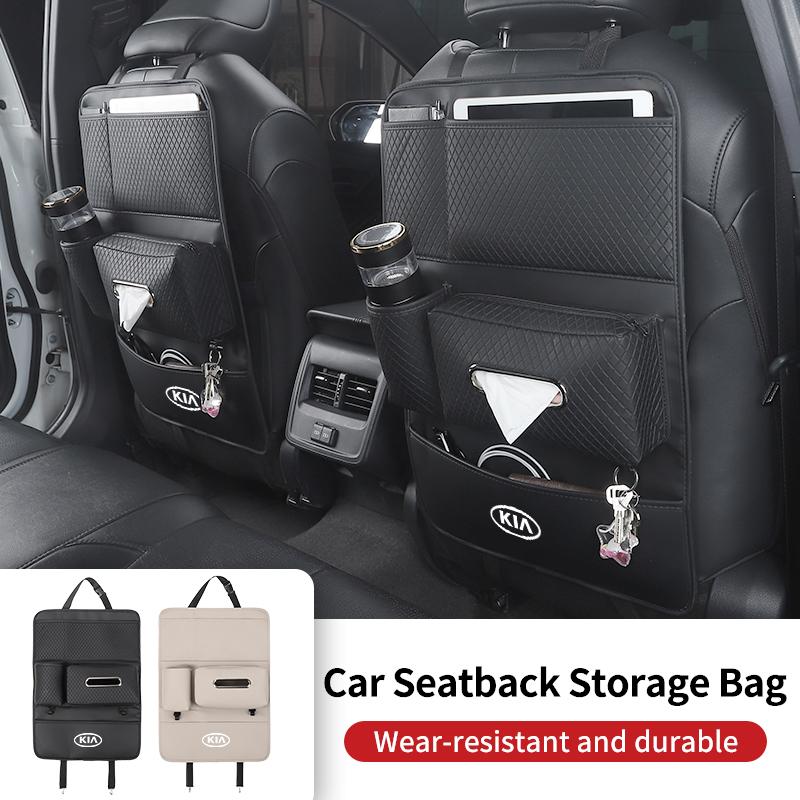 Car Anti-Kick Pad Seatback Organizer Trunk Storage Bag Accessories For KIA Rio K6 Sportage Ceed Sorento Picanto Stinger Optima C NK2
