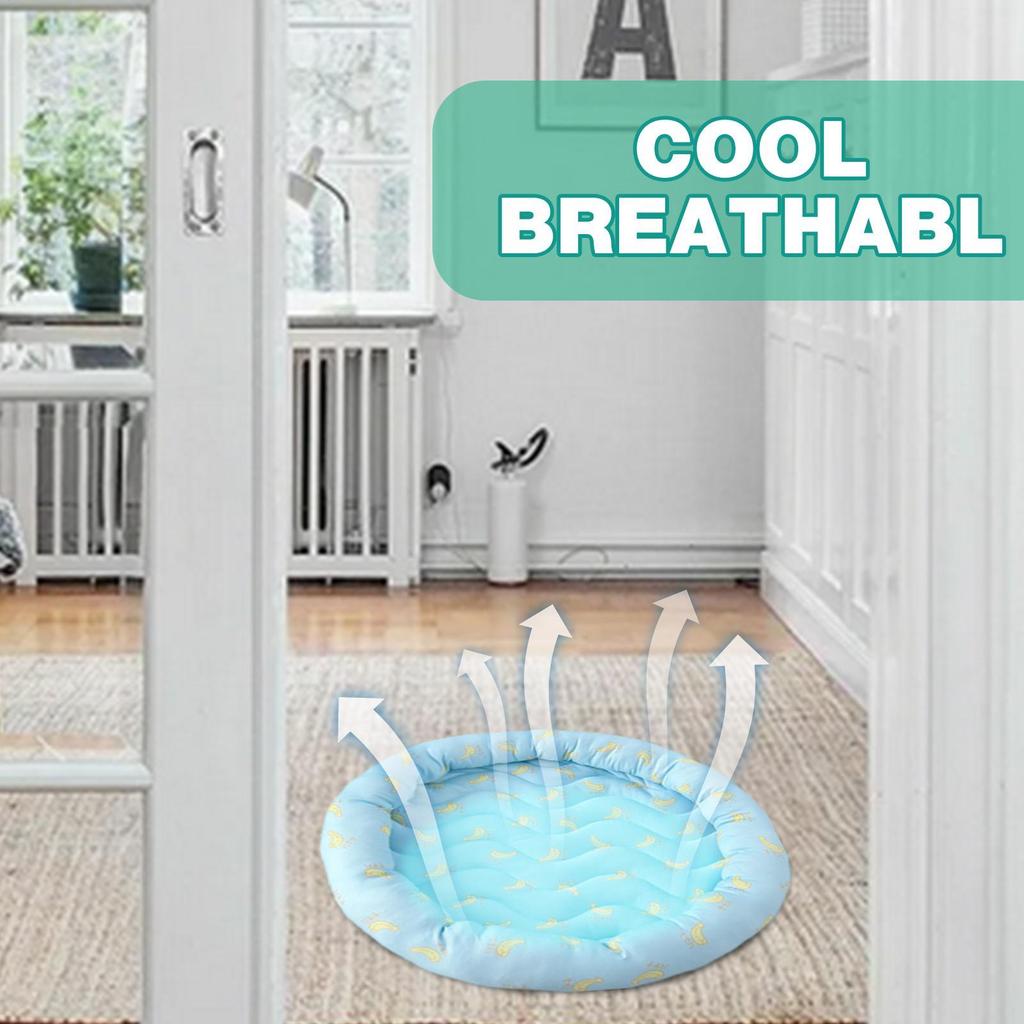 Round Pet Cooling Mat Summer Pet Cooling Pad Cat cooling mat dog mat ice silk cool pet mat Pet Supplies for Hot Weather