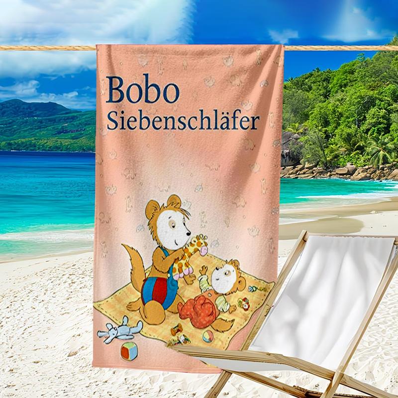 Ultra-Soft Beach Towel with Bobo Theme,Ideal for Pool - Camping, Diving - Perfect Travel Essential, Vibrant Beach Towel.
