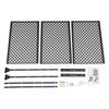 Black Diamond Privacy Screen – Freestanding Room Divider W/ Sturdy Steel Frame - 3-Panel Decorative Fence for Indoor/Outdoor Use