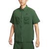 Solid Color Pocket Single-Breasted Short Sleeve Shirt Men Shirts Green HV2165323