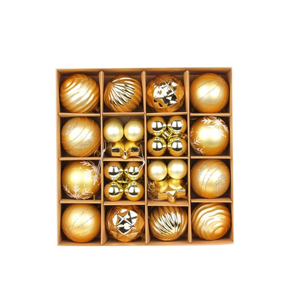 

Plastic Electroplated Christmas Ball Gift Box Colorful Christmas Tree Pendant Hotel Office Style 10
