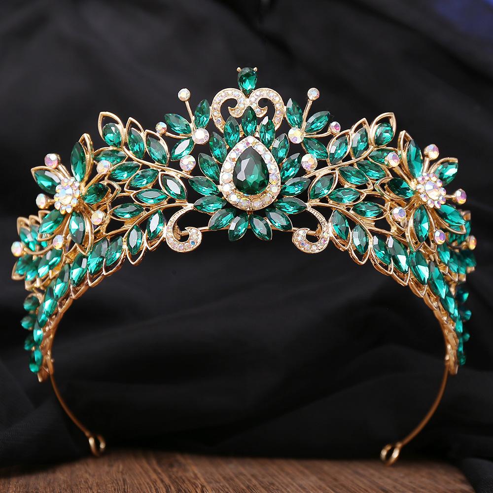 

2026 Crystal Crown Headgear, Bridal Hair Accessories High Sense European and American Crown Birthday Wedding Cross-border 16.5*7CM