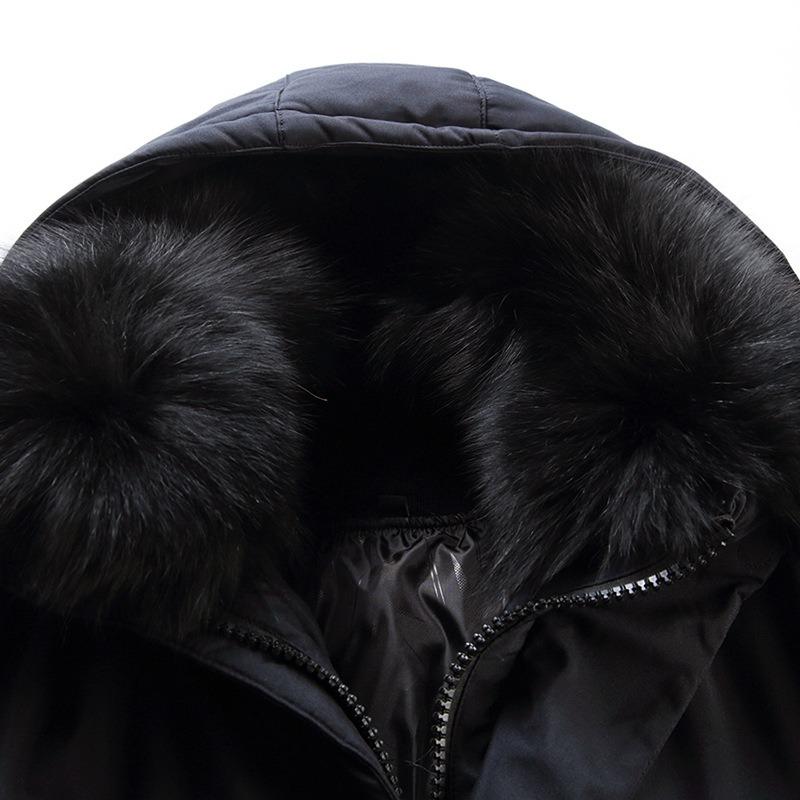 New men's down jacket men's medium and long detachable models are suitable for the elderly in autumn and winter