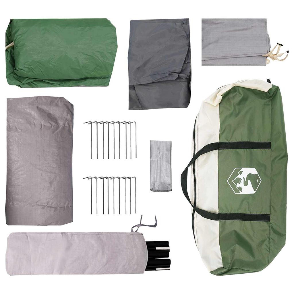 Tunnel Tent with Roof Green 427 x 305 x 205 cm Polyester and Steel