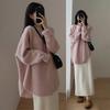 Autumn Winter Round Neck Knit Sweater Loose Lazy Style Design Niche Soft Versatile Pullover Women