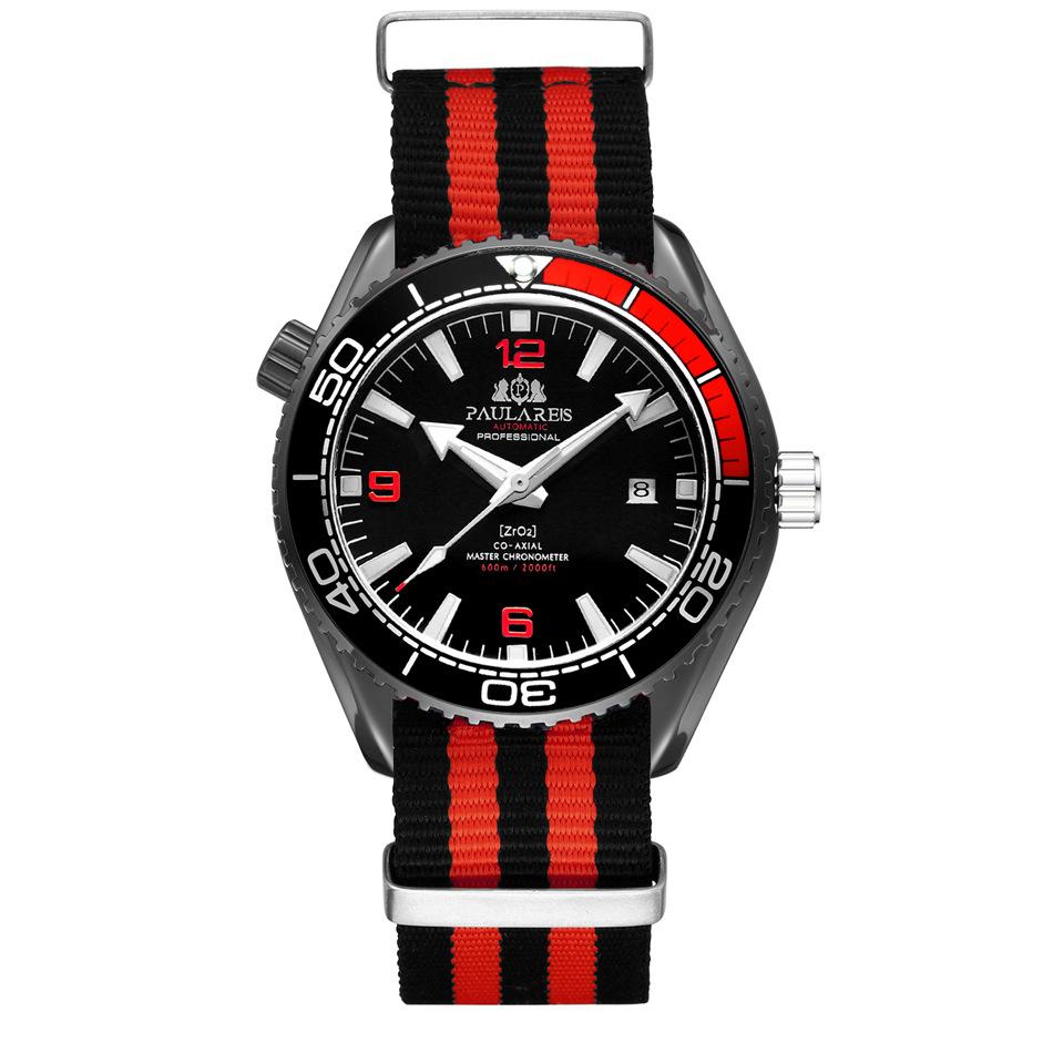 Paulareis Fully Automatic Mechanical Luminous Classic Canvas Strap Men's Watch