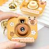 Simulation Luminous Capybara Projection Camera Keychain Cartoon Key Chain  Children's Toys
