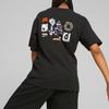 PUMA Letter Print Crew Neck Short Sleeve T-Shirt Women Tops 620619-01