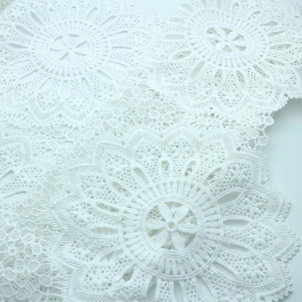 Milk Silk Water-Soluble Lace Embroidery Fabric Full Lace Women'S Clothing Dress Wedding Dress Fabric