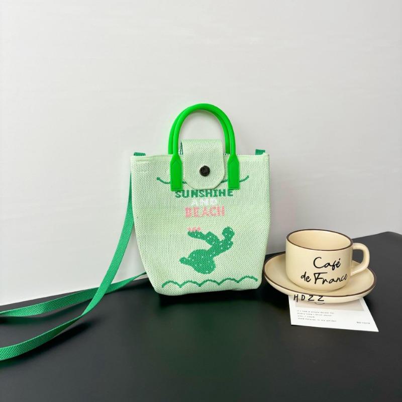 Premium new cute cartoon knitted mobile phone bag adjustable messenger handbag niche versatile dopamine bag