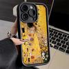 Phone Case for iPhone 17 Air 16E 15 16 Pro Max Kiss By Gustav Klimt Art Cover 14 Plus 13 12 Mini Soft Shell Silicone Fundas