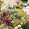 10 Pcs Butterfly Stakes 10 Inch Colorful Butterfly Garden Decoration PVC Waterproof Artificial Butterflies Stick for Plant Pot Patio Yard Garden Decor