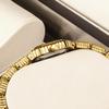 Women Dress Bracelet Watches Clock Relógio Fashion Rhinestone Square Small Dial Steel Band Ladies Watch Elegant
